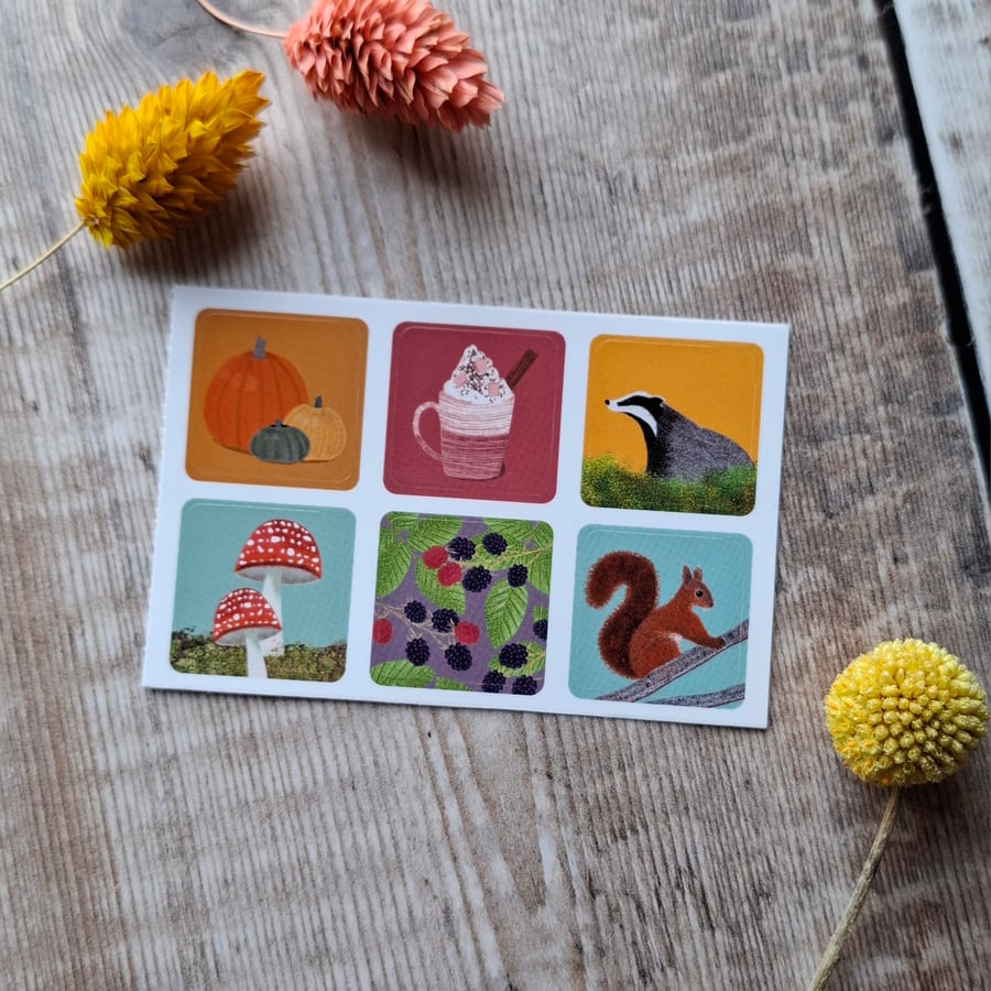 Autumn Envelope Stickers - Set of 6