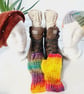 Carnation Pink Fingerless Mitts, Cosy Crochet Wrist Warmers - Image 9