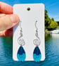 Recycled tin and silver earrings  - Image 4