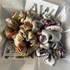 Bespoke mini-me silk scrunchies 