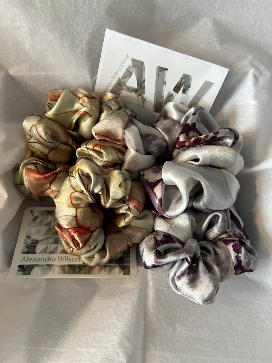 Bespoke mini-me silk scrunchies 