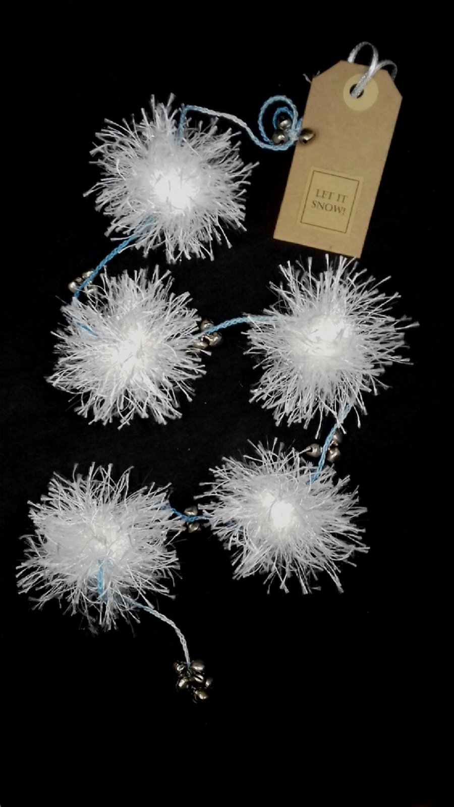 Crochet Snowball and Silvery Bells Hanger