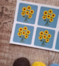 Sunflowers Envelope Stickers - Set of 6 - Image 1