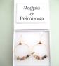 Mixed Stone Earrings Dangle Gold Coloured Metal Hoop  Mix Of Healing Crystals - Image 6