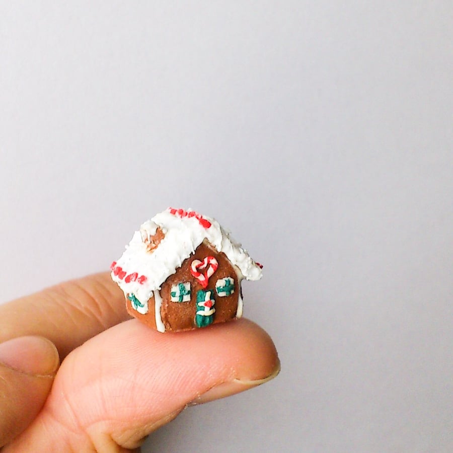 Gingerbread House, miniature, handmade, 1:12 scale
