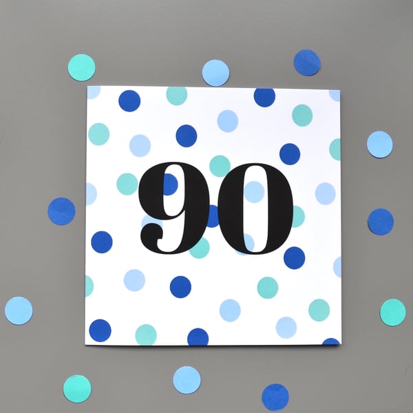 90th Birthday Card for Him - 90 - Ninety - Ninetieth Birthday Card