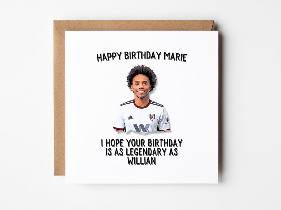 Willian Birthday Card, Fulham Birthday Card, Son Birthday Card
