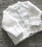 16" White Lace Edge Baby Girls Cardigan