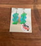 3 Pairs of Blue and Green Earrings - Image 2