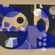 Donkey Abstract No.1 three-colour A2 screen-print