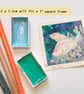 Pink anemone fish miniature, original painting, tiny artwork - Image 9