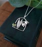 Handmade Lily of the Valley Arch Pendant with Peridot