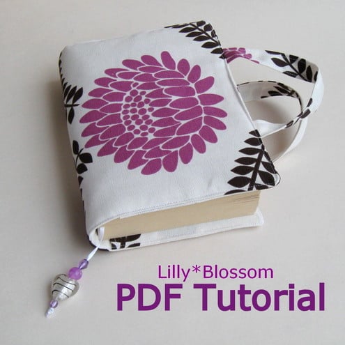 PDF Sewing Pattern Book Bag Paperback Cover by Lillyblossom