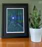 'Moonlit bluebells' original screenprint