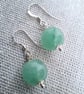 Gemstone Drop Earrings, Sterling Silver Green Aventurine Jewellery - Image 3