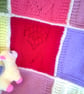 Floral Patchwork Baby Blanket in Chunky Yarn, Coming Home Blanket, Baby Gift - Image 3