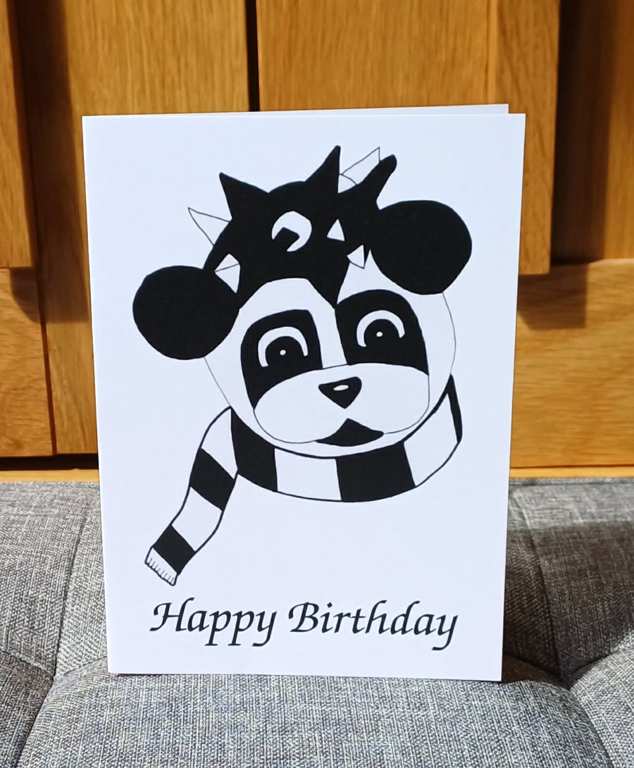 A6 Panda Happy Birthday Greeting Card