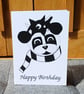 A6 Panda Happy Birthday Greeting Card