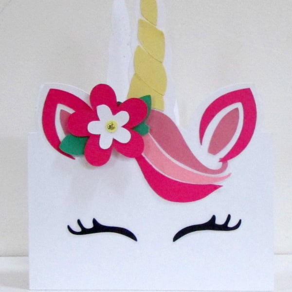 Unicorn Shaped Card