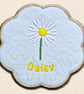 Daisy Candle Coaster - Embroidered April Birth Flower Decor - Image 2