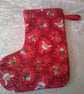 Christmas Flower Fairies on a Red Background Stocking - Image 4
