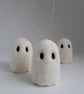 Wee Woolly Ghostie - needle felted hanging ghost decoration - Image 7
