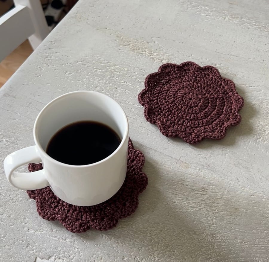 Handmade Crochet Coaster Set