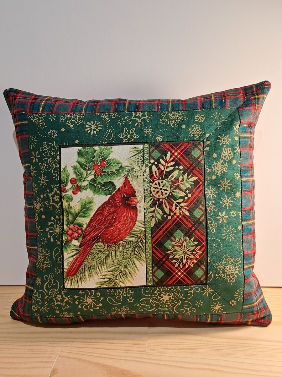 Christmas Cushion,Cardinal bird A