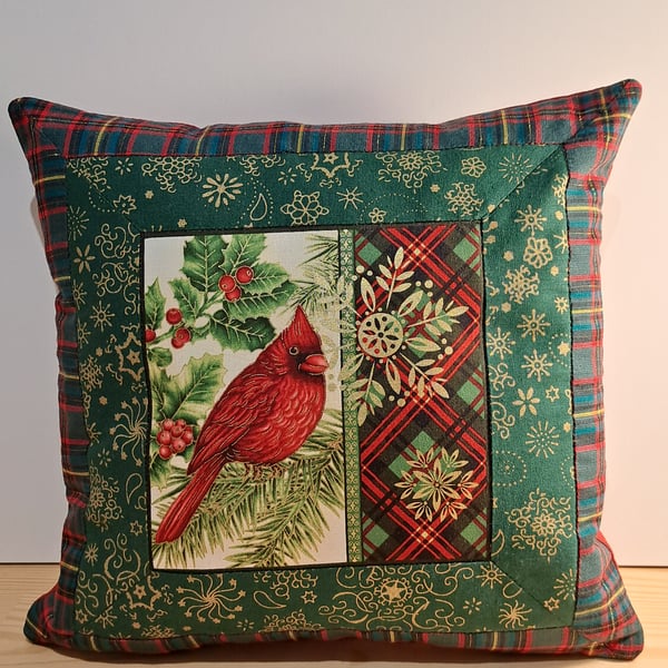 Christmas Cushion,Cardinal bird A