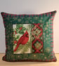 Christmas Cushion,Cardinal bird A - Image 1