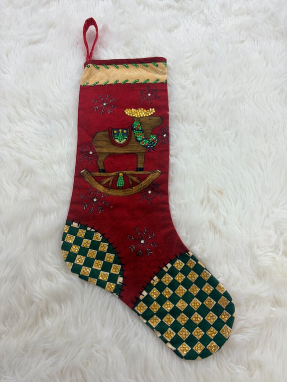 Embellished Christmas stocking 