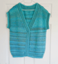 KNITTING PATTERN PDF Cool Waters Vest - Image 1