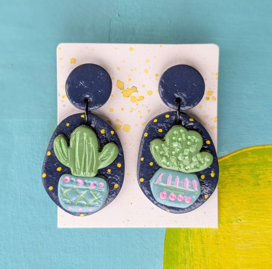 Cactus Party Dangle Earrings