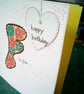 Letter F initial birthday card - Image 2