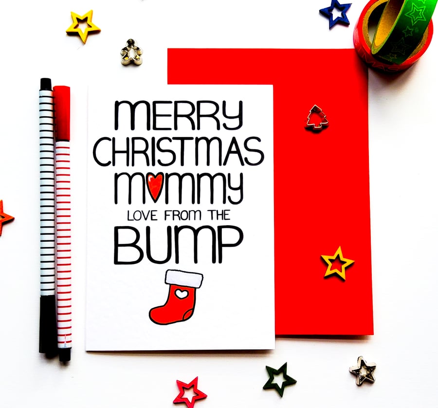 Merry Christmas Mummy Love From The Bump Christmas Card