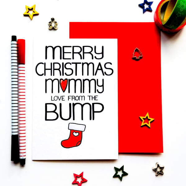 Merry Christmas Mummy Love From The Bump Christmas Card
