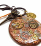 Steampunk Goth Bag Charm Keyring with Cogs and Skull - Image 6