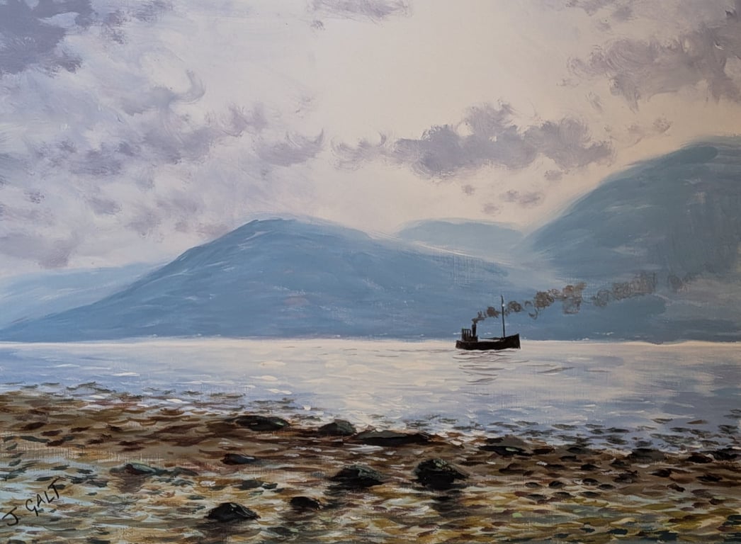 A Winter Sunset in the Kyles Art Print 