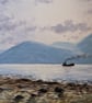 A Winter Sunset in the Kyles Art Print 