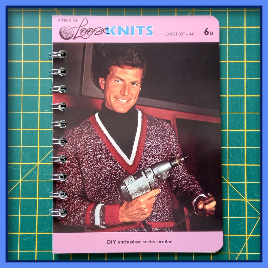 Sprial Wire Bound Notebook humorous Knitting Patterns DIY