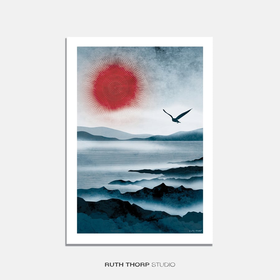 Northern Sun Illustrated Art Print