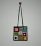 Small wall decoration with funky square pattern and adjustable hang length - Image 1
