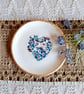 Round Clay Forget Me Not Trinket Jewellery Dish