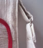 Fabric shoulder bag with patchwork textile flap and toggle fastening - Image 5