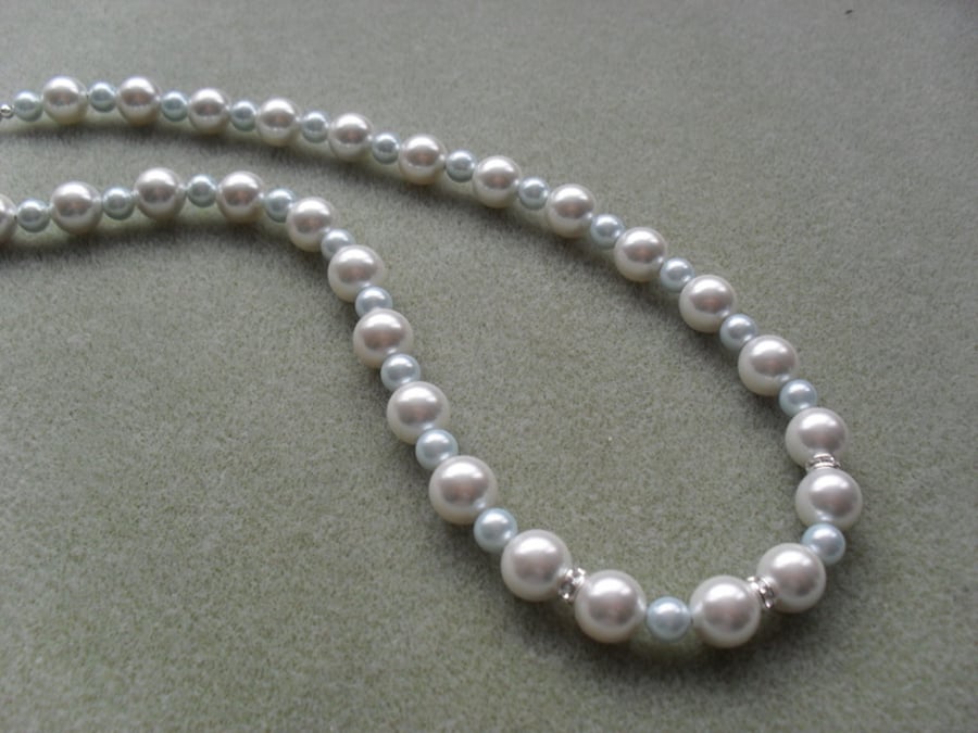 Shell Pearl Necklace With Swarovski Elements
