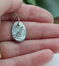 Silver Oval Fern Pattern Pendant - Image 4