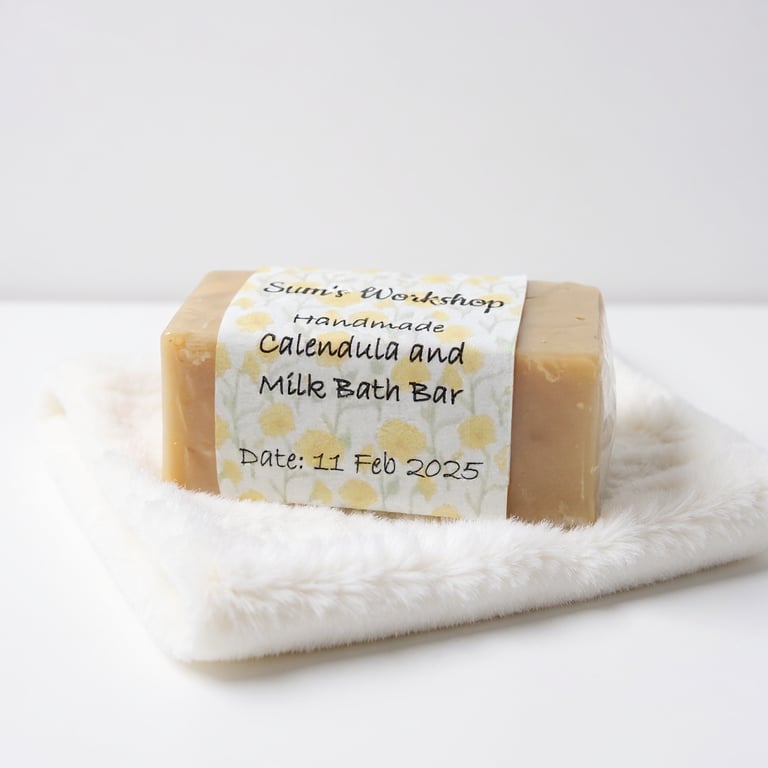 Handmade Calendula and Milk Bath Bar