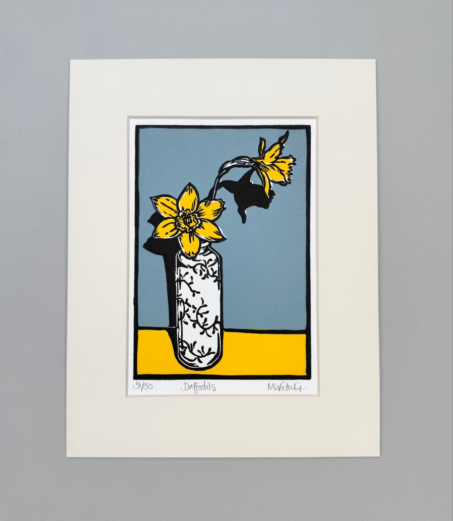 Daffodils- Original Limited Edition Linoprint