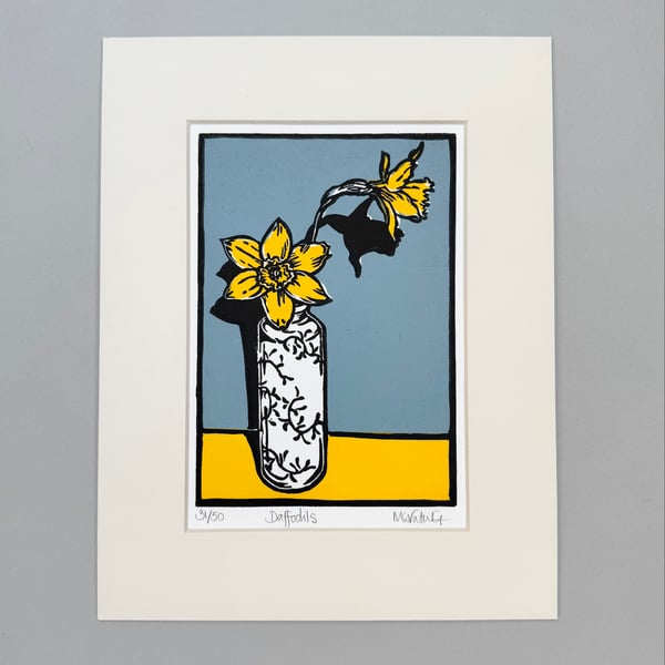 Daffodils- Original Limited Edition Linoprint
