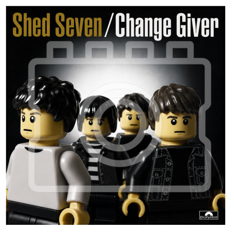 SHED SEVEN - Change Giver - Lego-inspired Album Cover - 5 x 5 - Mounted